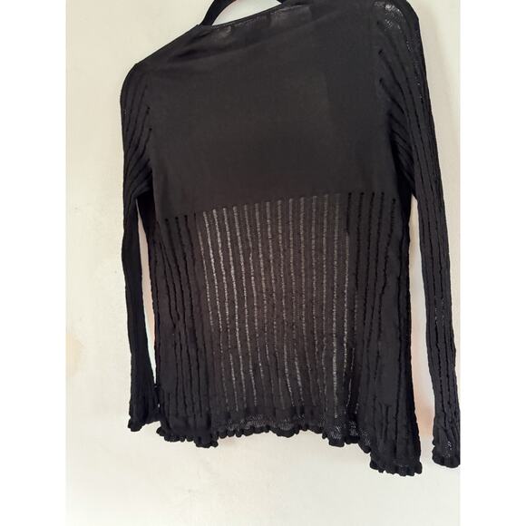 Express Vintage Black Open Front Knit Sweater Women’s Small - Picture 7 of 8